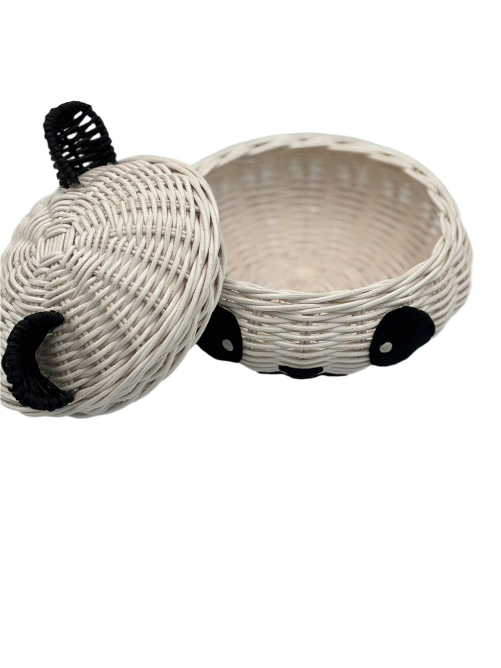 Wicker Panda Head Basket