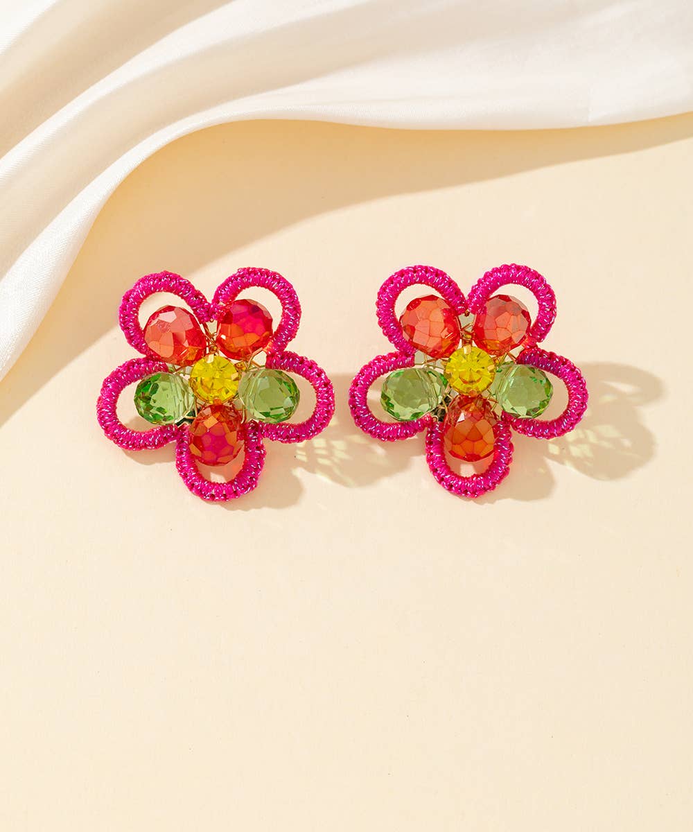 Rhinestone Flower & Braid