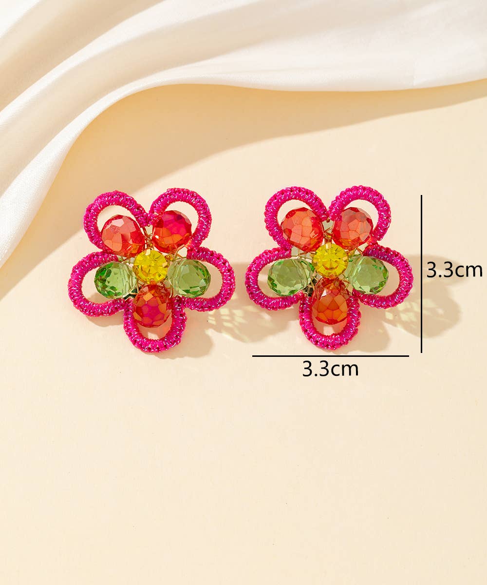Rhinestone Flower & Braid