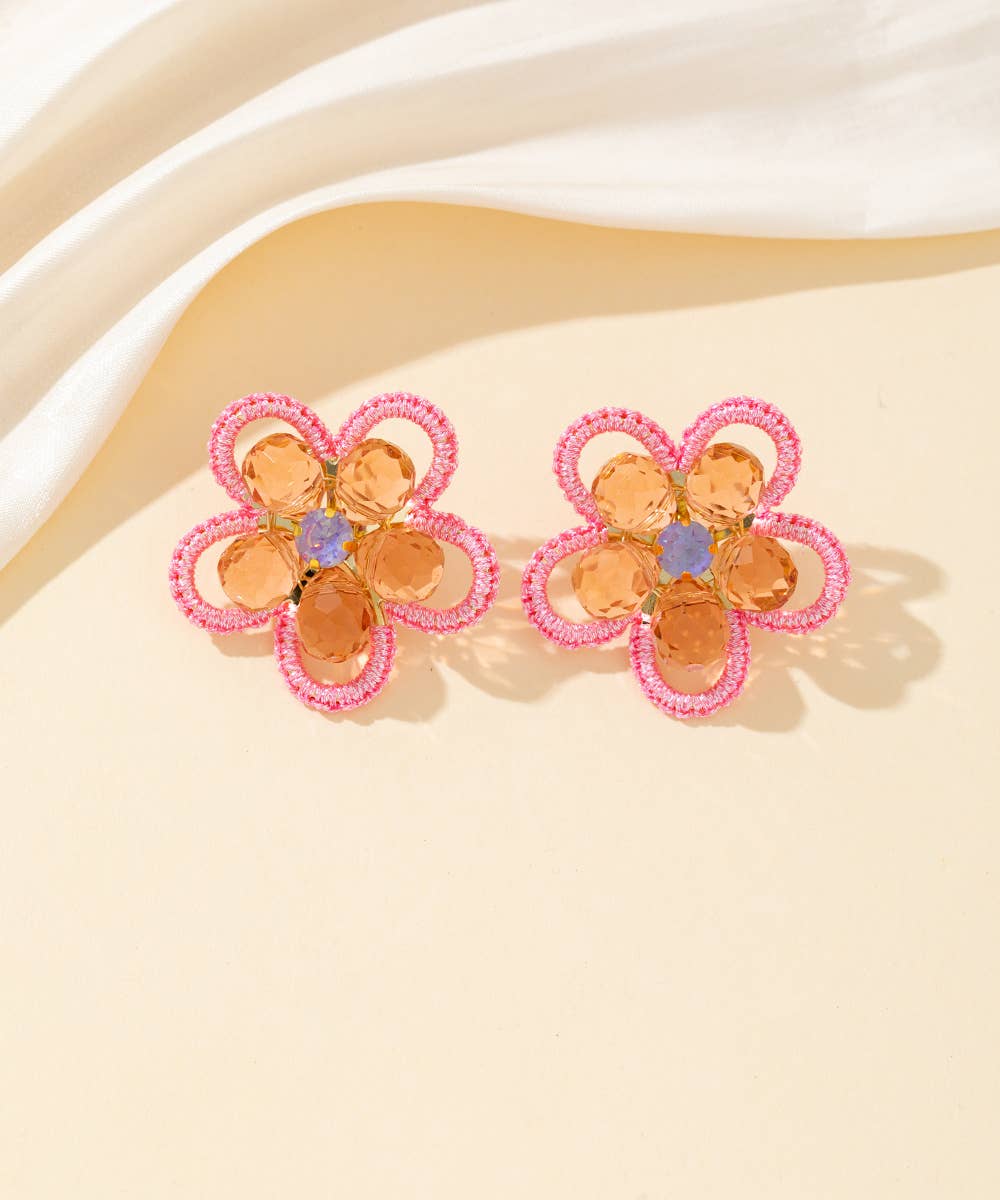 Rhinestone Flower & Braid