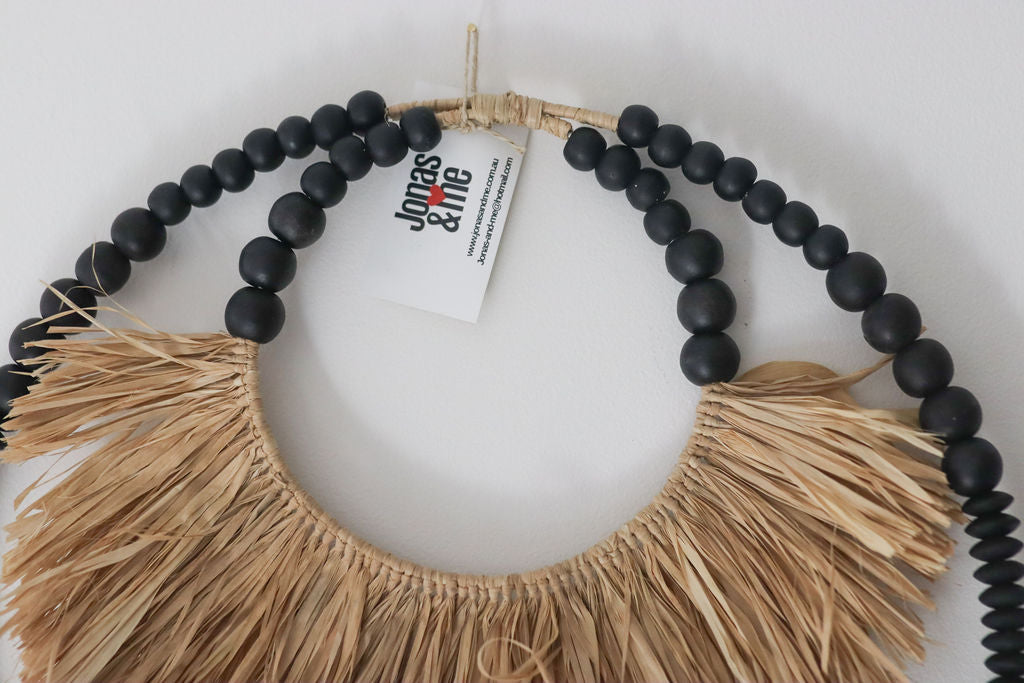 Coastal Luxe Raffia Wall Hanger