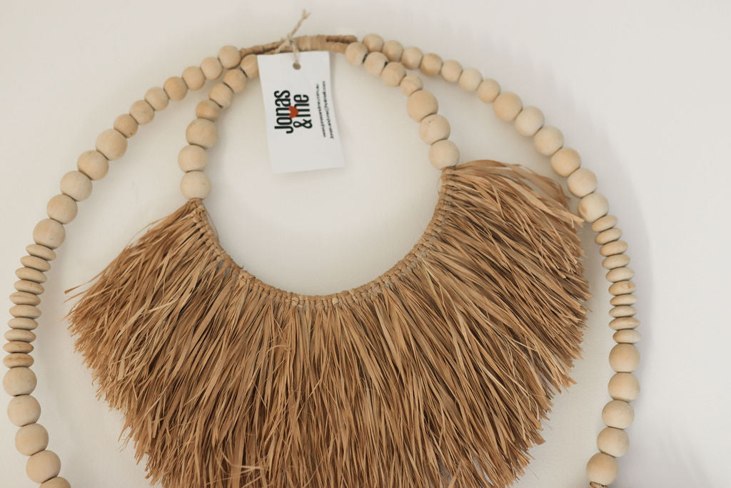 Coastal Luxe Raffia Wall Hanger