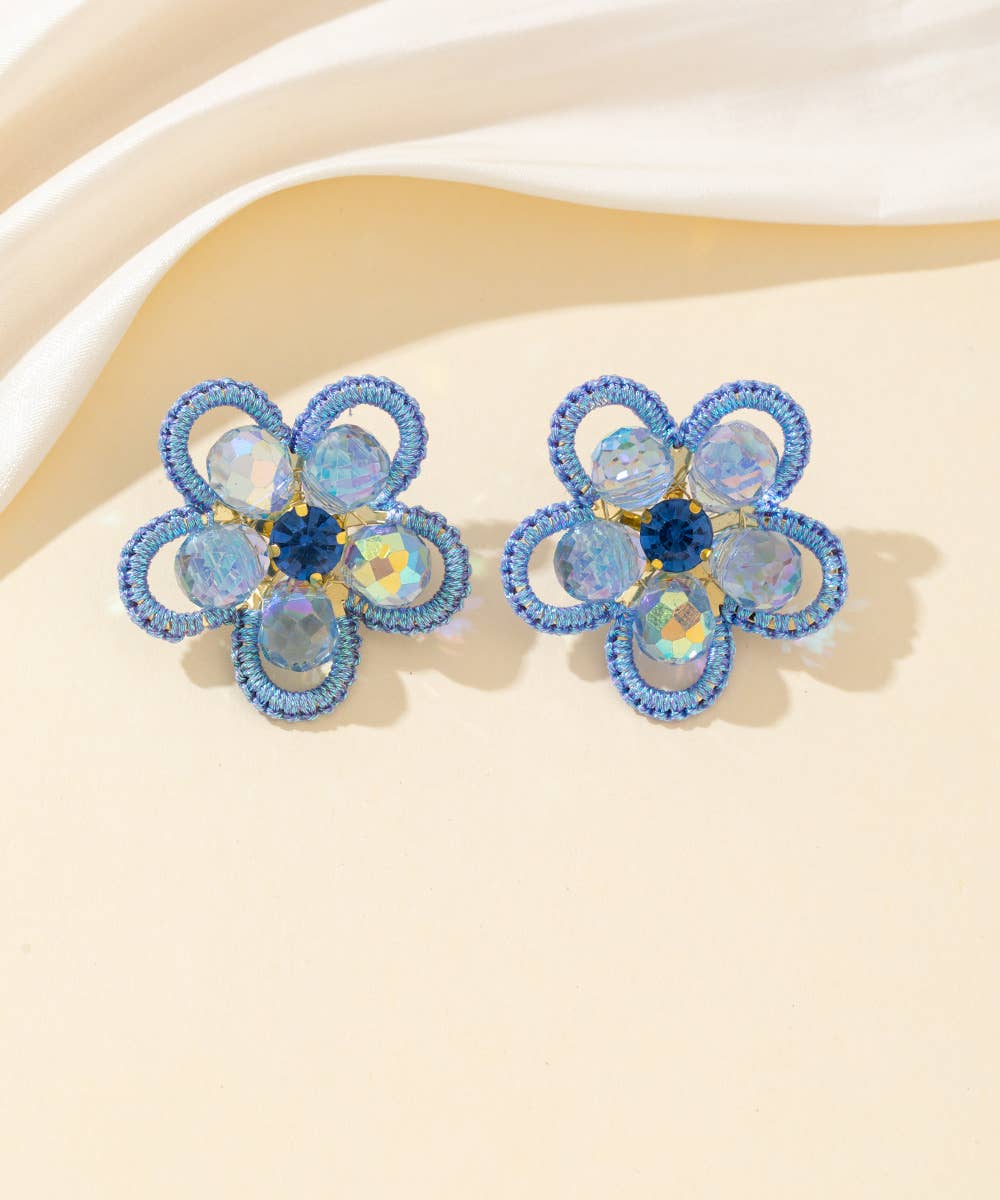 Rhinestone Flower & Braid