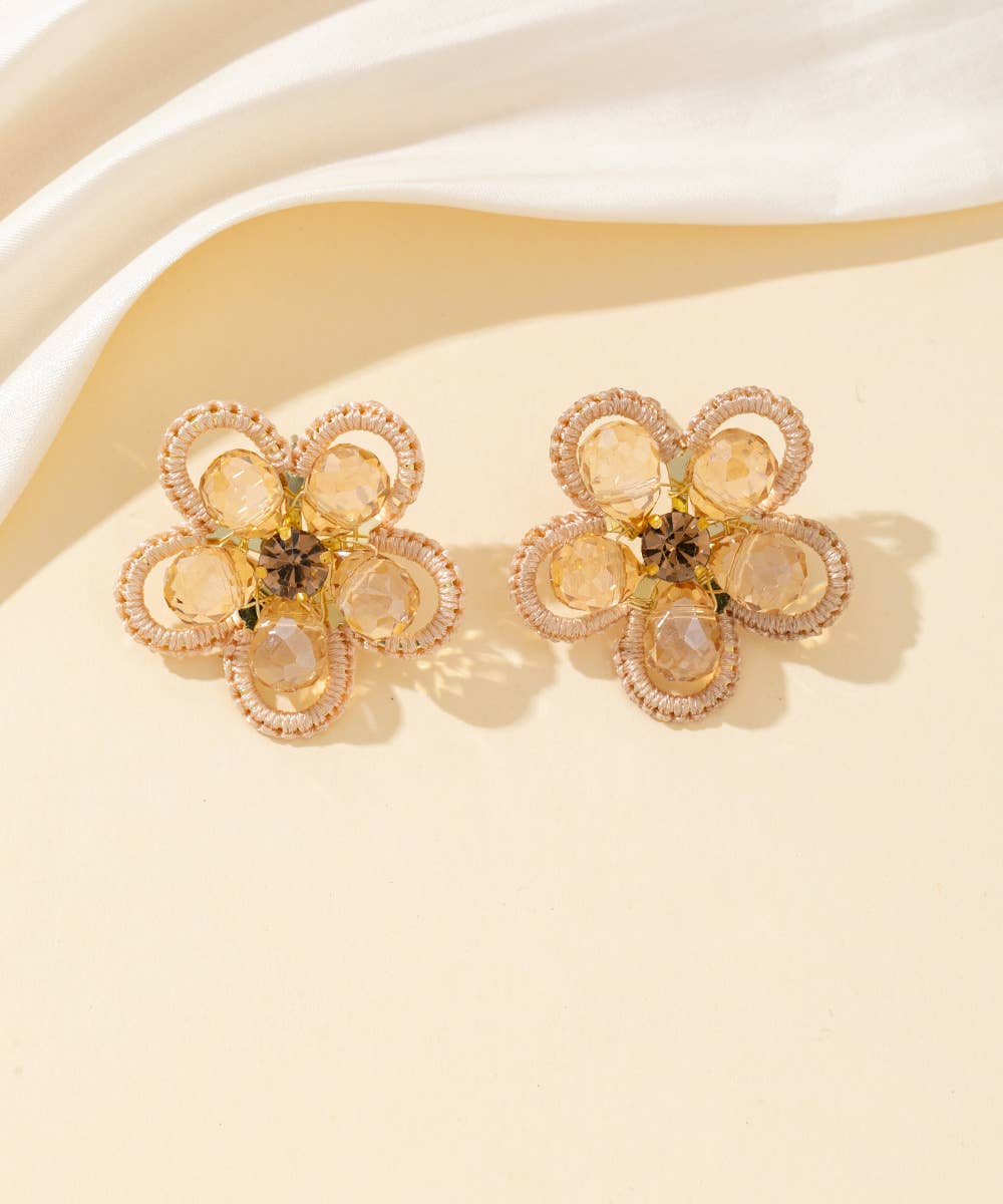 Rhinestone Flower & Braid